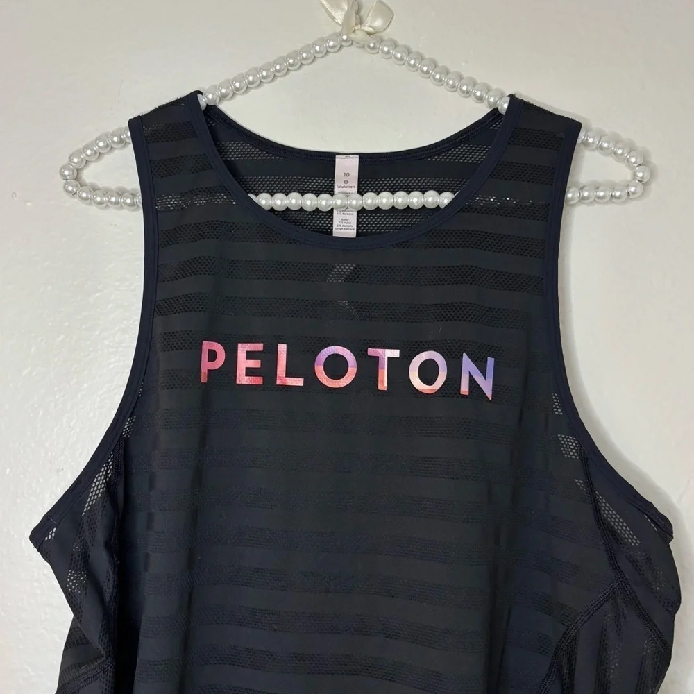 Lululemon x Peloton Women Black “Together We Go Far” Running Tank Top